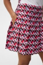 Adina Print Skirt Micro Bridge Rose Red Women J.Lindeberg Clothing 66XF1568 - Image 5