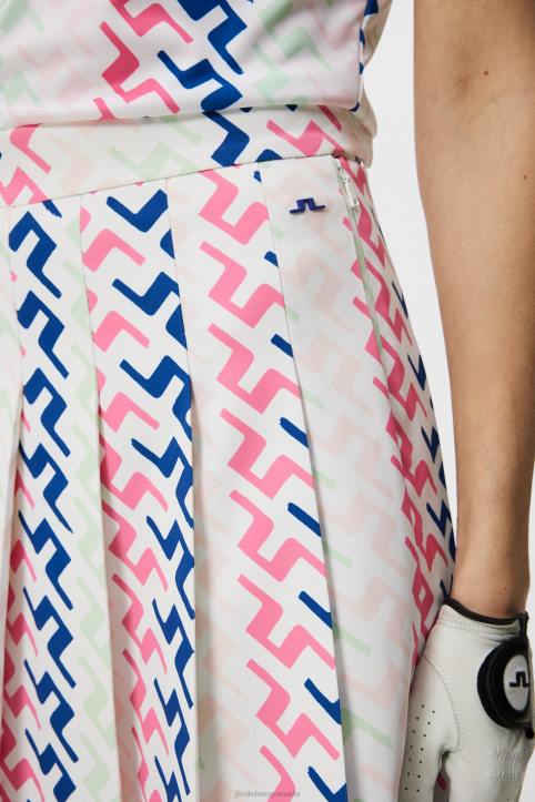 Adina Print Skirt Pink Painted Bridge Women J.Lindeberg Clothing 66XF1606 - Image 4