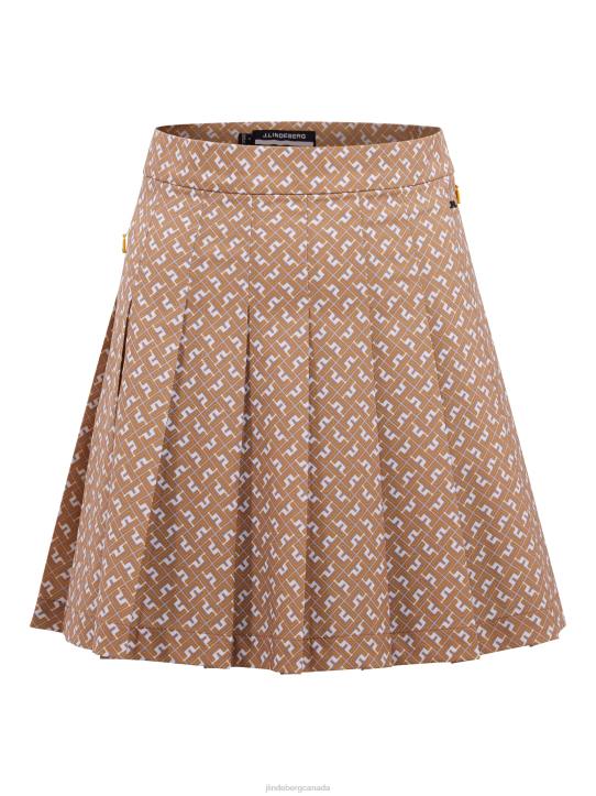 Adina Print Skirt Tiger Monogram check Women J.Lindeberg Clothing 66XF2687 - Image 4