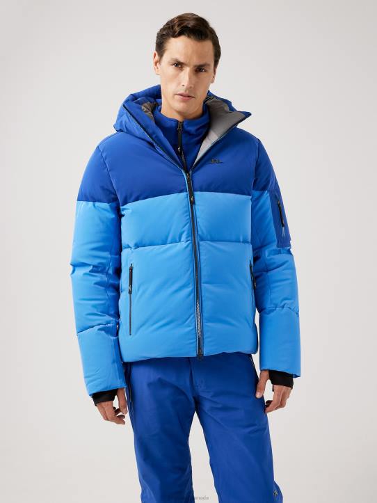 Adler Down Ski Jacket Spectrum Blue Men J.Lindeberg Clothing 66XF2485 - Image 1