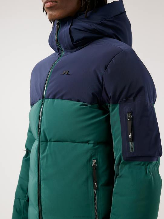 Adler Down Ski Jacket Treeline Green Men J.Lindeberg Clothing 66XF2483 - Image 4