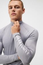 Aello Compression Layer Grey Melange Men J.Lindeberg Clothing 66XF113 - Image 3