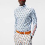 Aello Print Compression Layer Little Boy Blue Diamond Men J.Lindeberg Clothing 66XF111