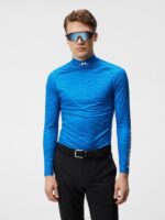 Aello Printed Compression Layer Lapis Bridge Swirl Men J.Lindeberg Clothing 66XF313