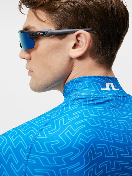 Aello Printed Compression Layer Lapis Bridge Swirl Men J.Lindeberg Clothing 66XF313 - Image 4