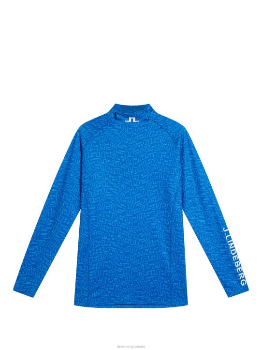 Aello Printed Compression Layer Lapis Bridge Swirl Men J.Lindeberg Clothing 66XF313 - Image 5