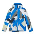 Aerial 2-In-1 Print Shell Jacket Grey Flag Patchwork Women J.Lindeberg Clothing 66XF2024