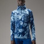 Aerial Print Quater Hood Hibiscus Blue Men J.Lindeberg Clothing 66XF660