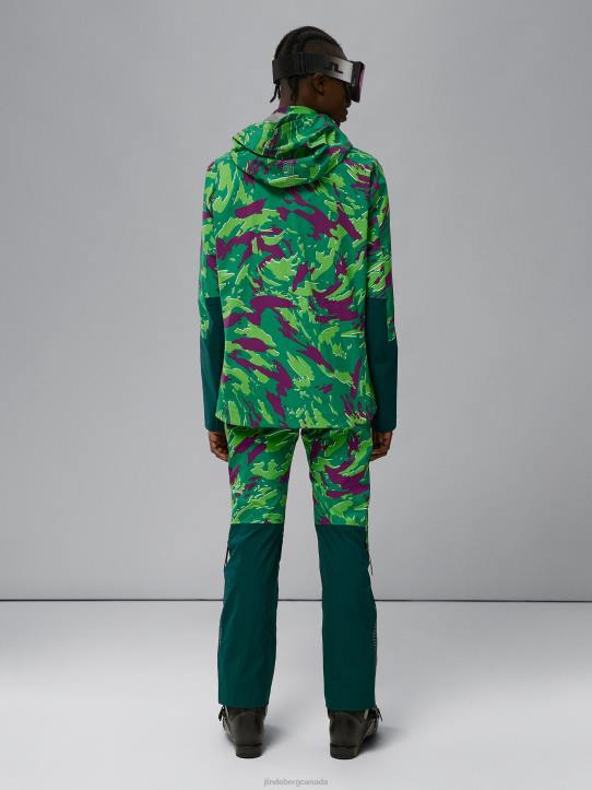 Aerial Pro Print Shell Jacket Canimol Green Men J.Lindeberg Clothing 66XF1284 - Image 2