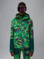 Aerial Pro Print Shell Jacket Canimol Green Men J.Lindeberg Clothing 66XF1284