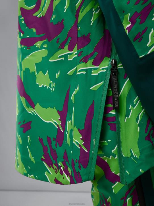Aerial Pro Print Shell Jacket Canimol Green Men J.Lindeberg Clothing 66XF1284 - Image 3