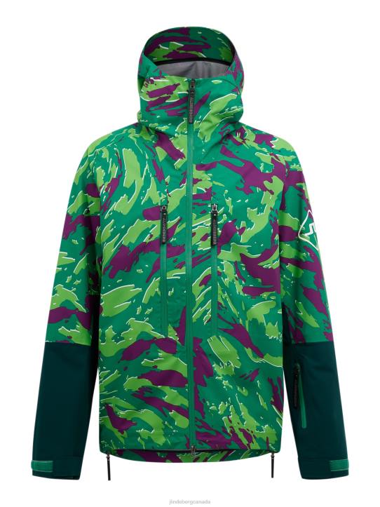 Aerial Pro Print Shell Jacket Canimol Green Men J.Lindeberg Clothing 66XF1284 - Image 4