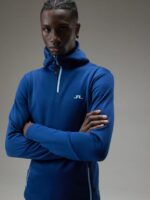 Aerial Quater Hood Navy Peony Men J.Lindeberg Clothing 66XF661 - Image 3