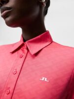 Alaya Jacquard Polo Azalea Women J.Lindeberg Clothing 66XF1540 - Image 5