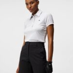 Alaya Jacquard Polo Light Grey Women J.Lindeberg Clothing 66XF1541
