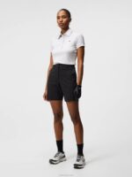 Alaya Jacquard Polo Light Grey Women J.Lindeberg Clothing 66XF1541 - Image 3