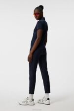 Alaya Jacquard Polo Navy Women J.Lindeberg Clothing 66XF1542 - Image 2