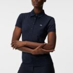 Alaya Jacquard Polo Navy Women J.Lindeberg Clothing 66XF1542
