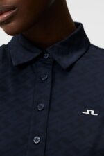 Alaya Jacquard Polo Navy Women J.Lindeberg Clothing 66XF1542 - Image 5