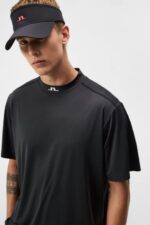 Alf T-shirt Black Melange Men J.Lindeberg Clothing 66XF66 - Image 3