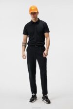 Alfred Polo Black Men J.Lindeberg Clothing 66XF226 - Image 3