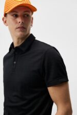 Alfred Polo Black Men J.Lindeberg Clothing 66XF226 - Image 4