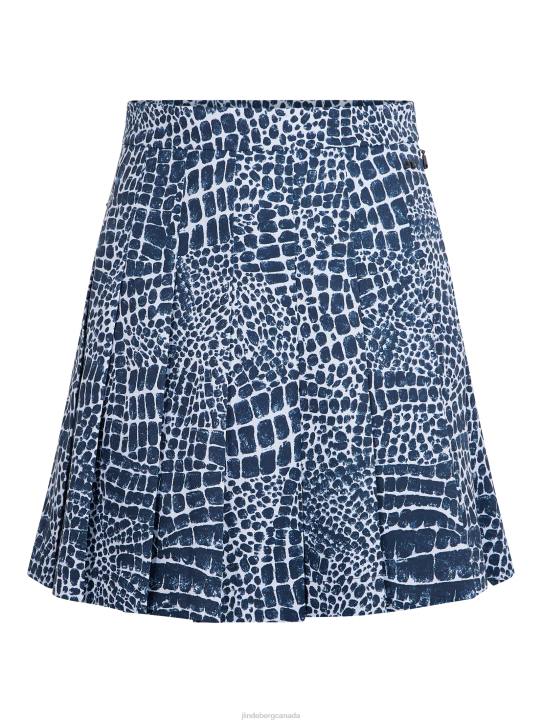 Alice Printed Tx Jersey Skirt Navy Croco Women J.Lindeberg Clothing 66XF2734 - Image 1