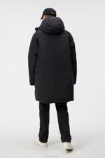 Alon Down Parka Black Men J.Lindeberg Clothing 66XF910 - Image 2