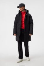 Alon Down Parka Black Men J.Lindeberg Clothing 66XF910 - Image 3
