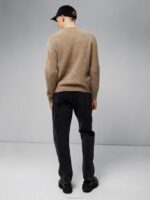 Alpaca Mix Knitted Sweater Tiger Brown Men J.Lindeberg Clothing 66XF2338 - Image 2