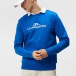 Alpha Crew Neck Sweatshirt Lapis Blue Men J.Lindeberg Clothing 66XF644