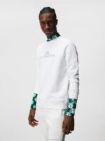 Alpha Crew Neck Sweatshirt White Men J.Lindeberg Clothing 66XF643
