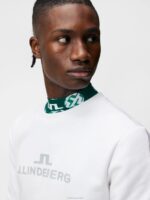 Alpha Crew Neck Sweatshirt White Men J.Lindeberg Clothing 66XF643 - Image 4