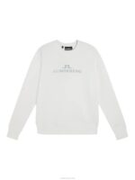 Alpha Crew Neck Sweatshirt White Men J.Lindeberg Clothing 66XF643 - Image 5