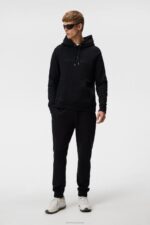 Alpha Hoodie Black Men J.Lindeberg Clothing 66XF539 - Image 2