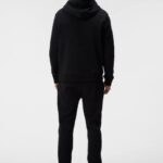 Alpha Hoodie Black Men J.Lindeberg Clothing 66XF539