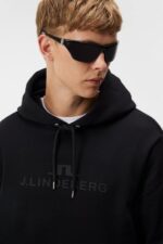 Alpha Hoodie Black Men J.Lindeberg Clothing 66XF539 - Image 3