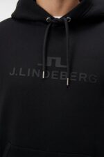 Alpha Hoodie Black Men J.Lindeberg Clothing 66XF539 - Image 4