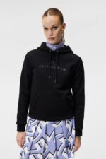 Alpha Hoodie Black Women J.Lindeberg Clothing 66XF1794