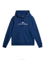 Alpha Hoodie Estate Blue Men J.Lindeberg Clothing 66XF540 - Image 5