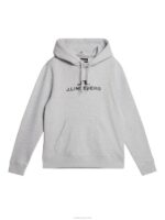 Alpha Hoodie Light Grey Melange Men J.Lindeberg Clothing 66XF537 - Image 5