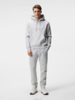 Alpha Hoodie Light Grey Melange Men J.Lindeberg Clothing 66XF641 - Image 2