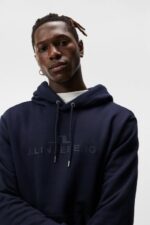 Alpha Hoodie Navy Men J.Lindeberg Clothing 66XF538 - Image 3