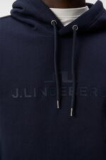 Alpha Hoodie Navy Men J.Lindeberg Clothing 66XF538 - Image 4