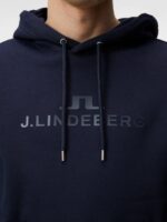 Alpha Hoodie Navy Men J.Lindeberg Clothing 66XF640 - Image 3