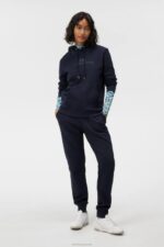 Alpha Hoodie Navy Women J.Lindeberg Clothing 66XF1793 - Image 3