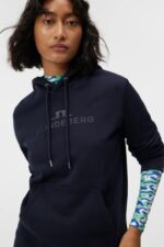 Alpha Hoodie Navy Women J.Lindeberg Clothing 66XF1793 - Image 5