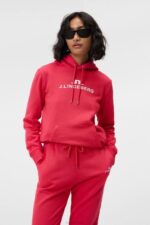 Alpha Hoodie Rose Red Women J.Lindeberg Clothing 66XF1791