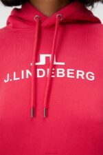 Alpha Hoodie Rose Red Women J.Lindeberg Clothing 66XF1791 - Image 5