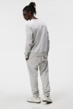 Alpha Sweatshirt Light Grey Melange Men J.Lindeberg Clothing 66XF541
